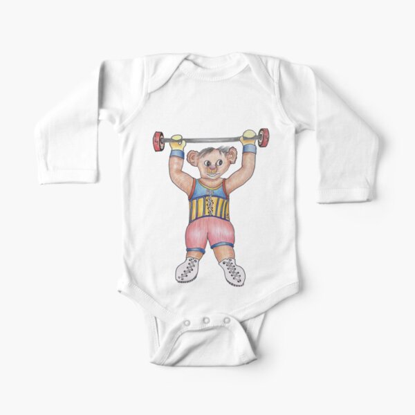Arno Strongman Circus Performer Long Sleeve Baby One-Piece