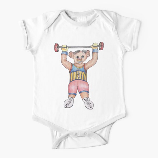 Arno Strongman Circus Performer Short Sleeve Baby One-Piece