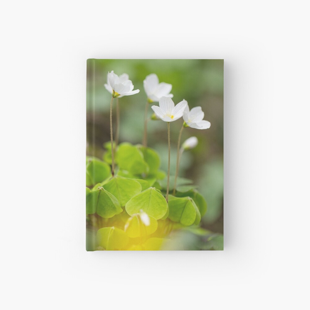 white clover in the forest Hardcover Journal