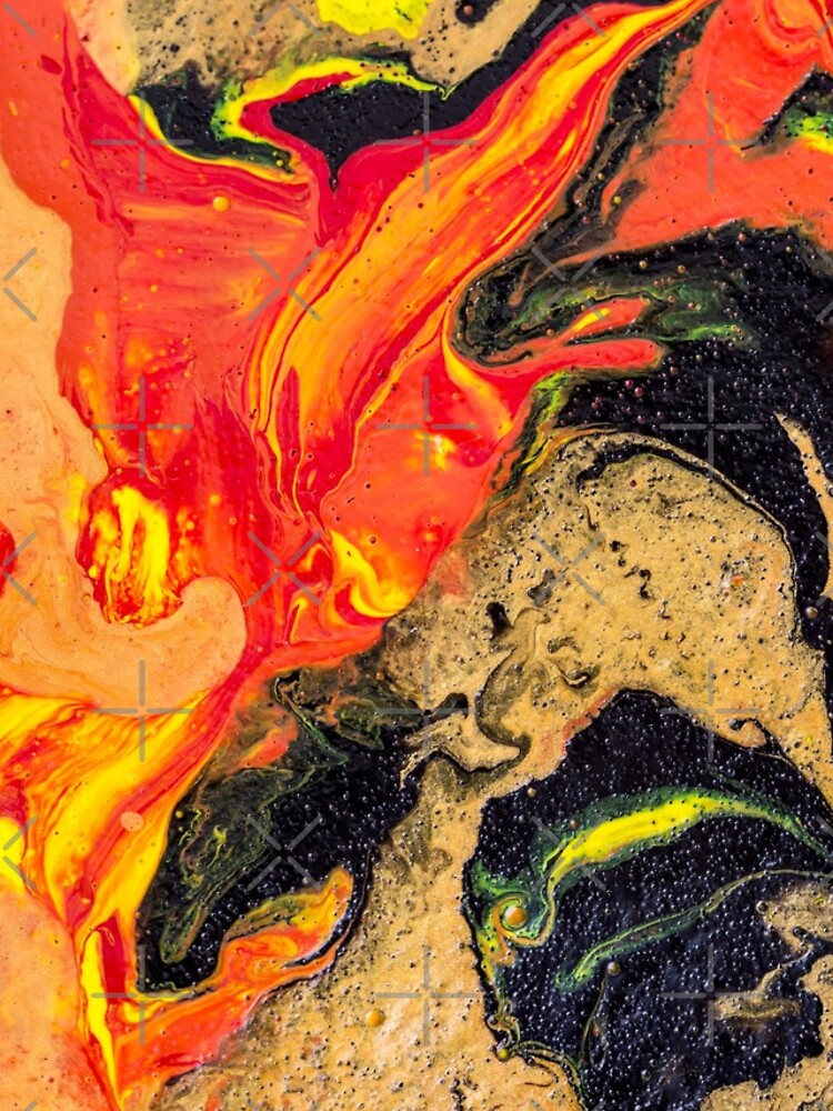 abstract painting, flames and fire by nobelbunt