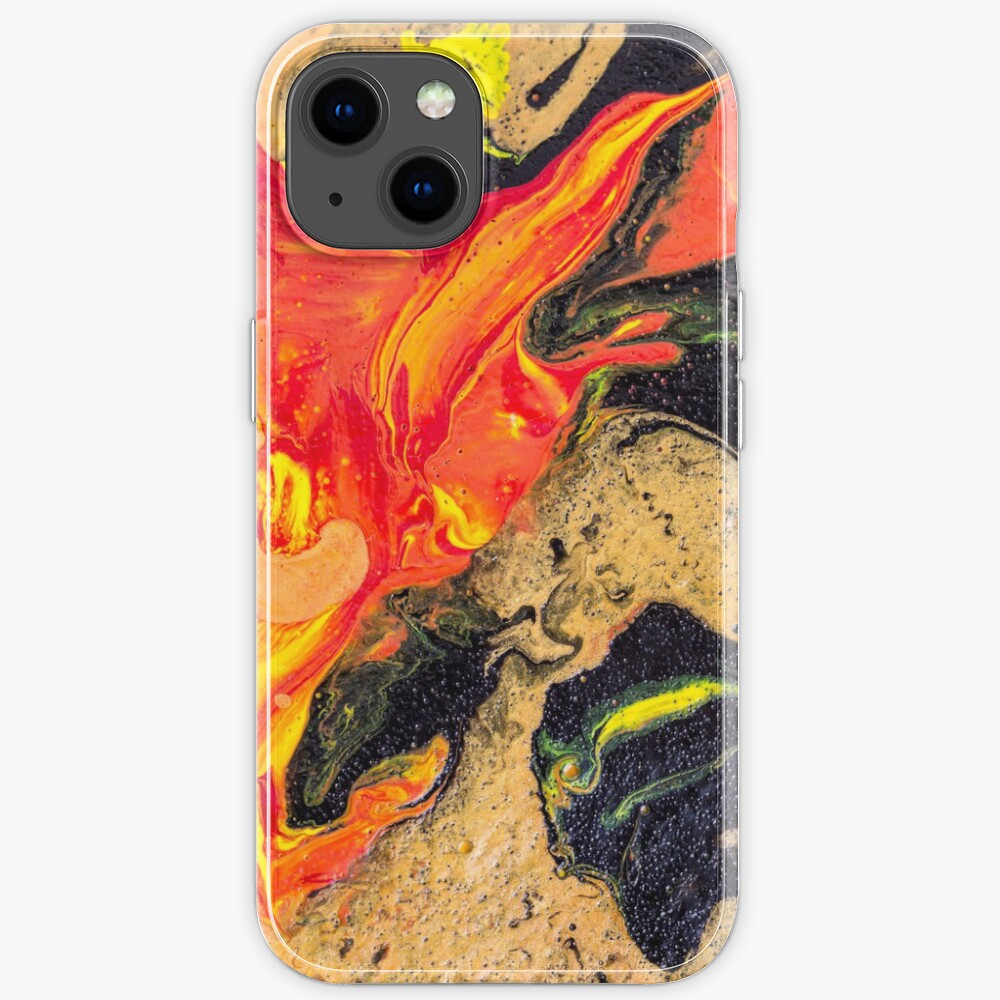 abstract painting, flames and fire iPhone Case