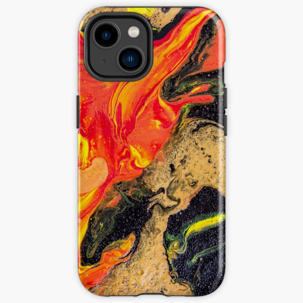 abstract painting, flames and fire iPhone Case
