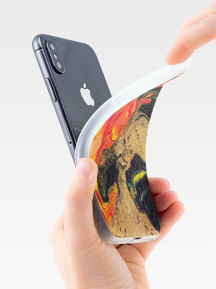 Alternate view of abstract painting, flames and fire iPhone Case