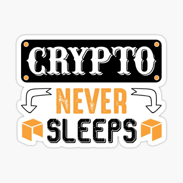 Krypto schläft nie Sticker