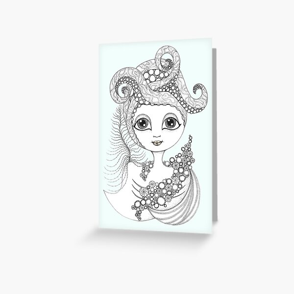 Calamari Queen Greeting Card
