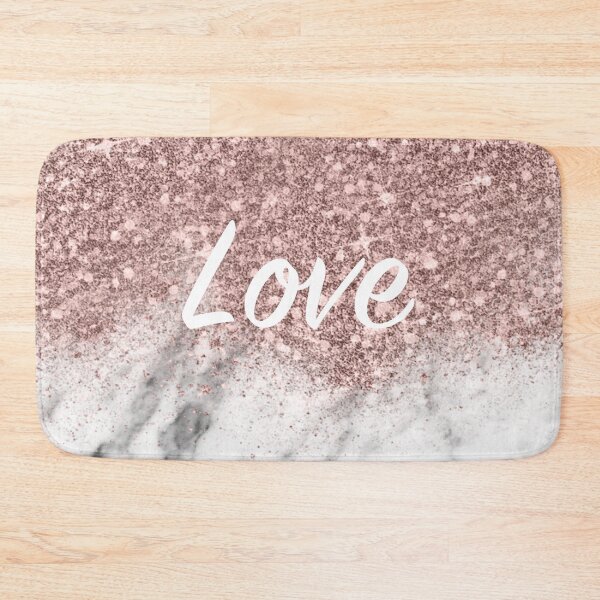 Item preview, Rose gold glitter dust marble - love designed and sold by peggieprints.