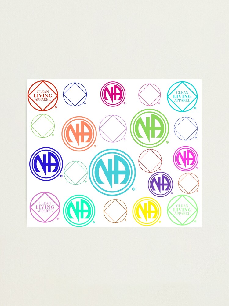 Colorful Na Symbols And Logos Narcotics Anonymous Gift Photographic Print By Suncity2019 Redbubble