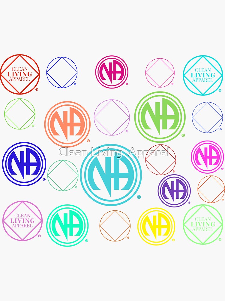 Colorful NA Symbols And Logos Narcotics Anonymous Gift Sticker For Sale By Suncity