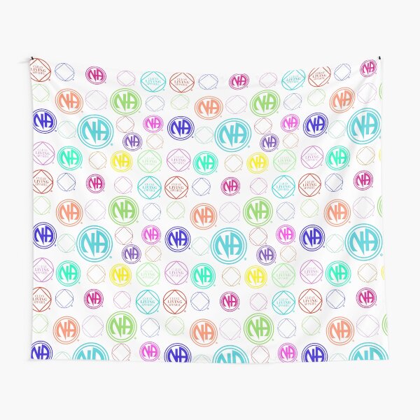 Colorful NA Symbols and Logos Narcotics Anonymous Gift Tapestry