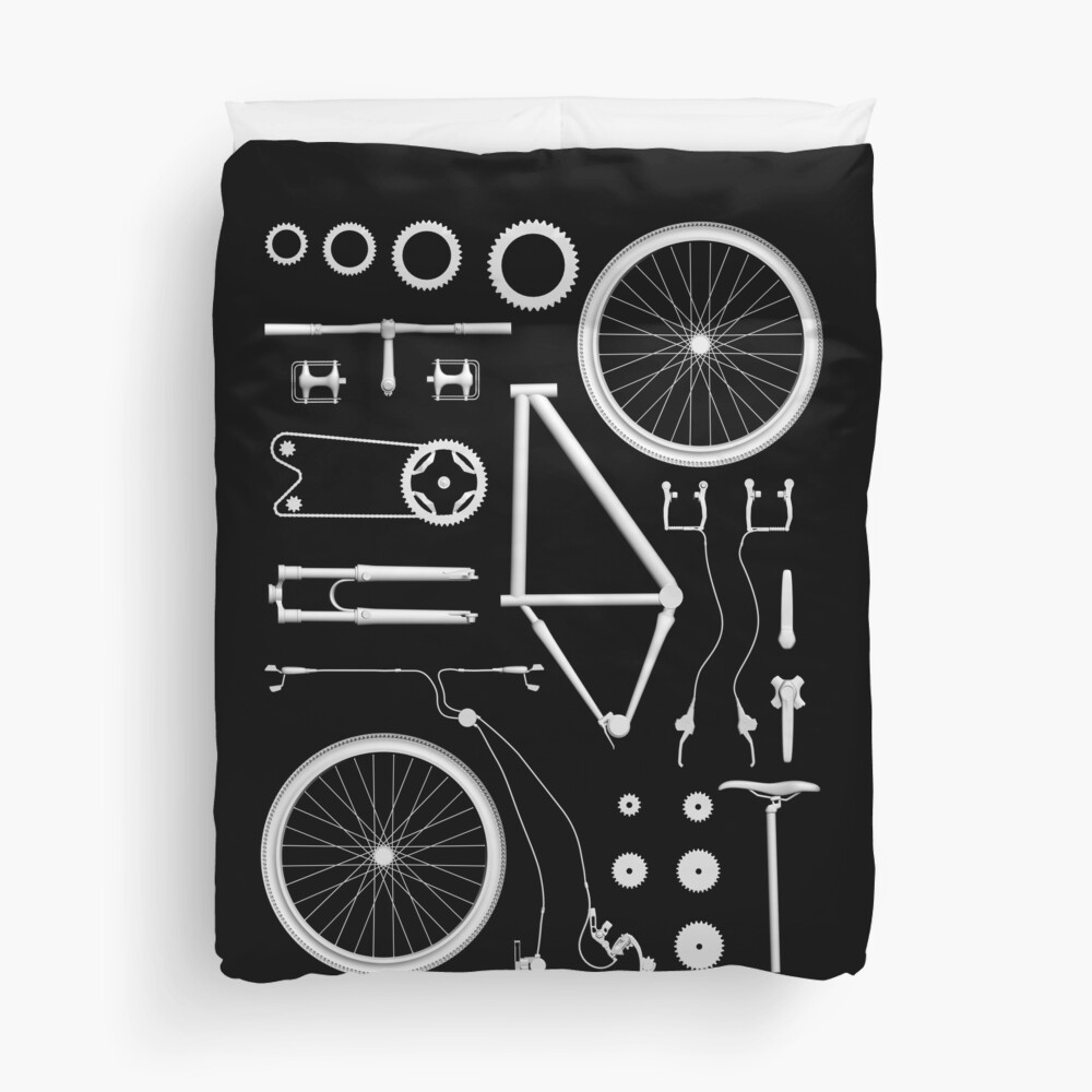 Bike Exploded Duvet Cover