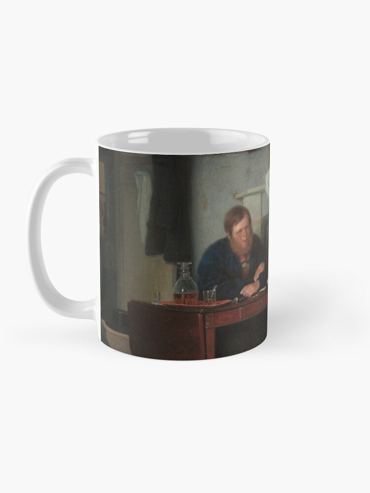 Alternate view of Waiting for the Stage Oil Painting by Richard Caton Woodville Mug