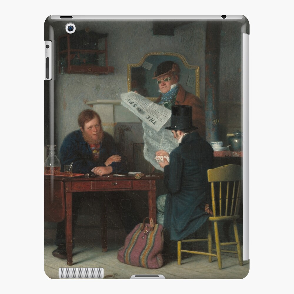 Waiting for the Stage Oil Painting by Richard Caton Woodville iPad Case & Skin