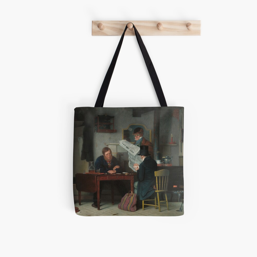 Waiting for the Stage Oil Painting by Richard Caton Woodville Tote Bag