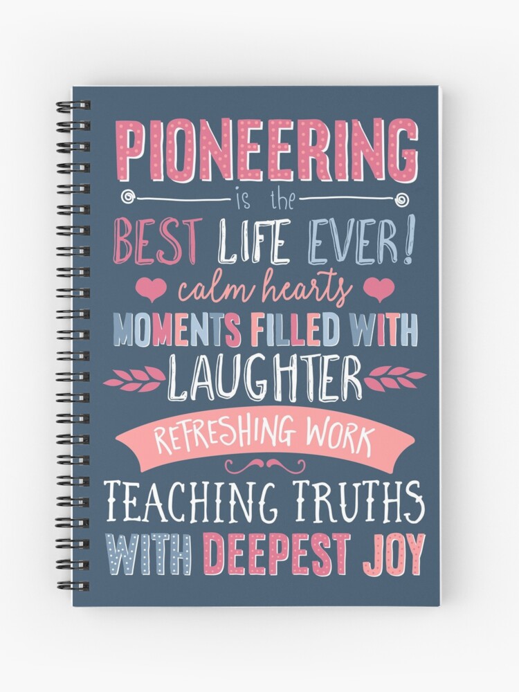 The Life of a Pioneer Spiral Notebook for Sale by Paper Bee Gift Shop