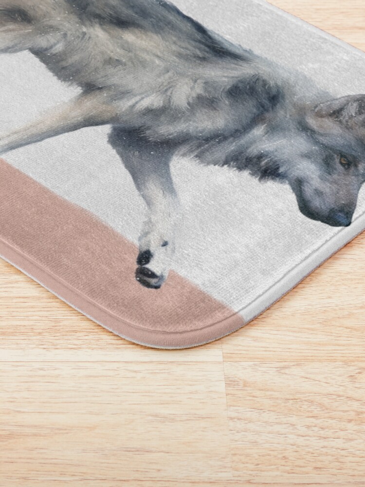 Alternate view of Wolf on Blush Bath Mat
