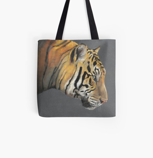 Tiger wildlife art All Over Print Tote Bag