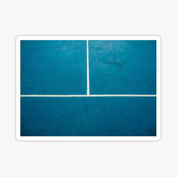 Blue tennis court. Sticker