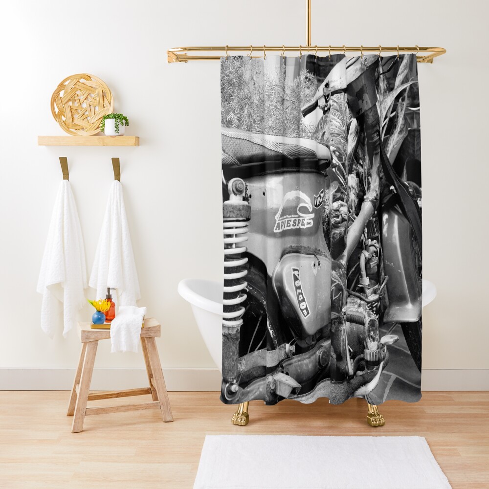 Dominican Republic Moped Shower Curtain