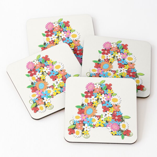 Item preview, Spring Flowers Alphabet A Monogram © fatfatin designed and sold by fatfatin.