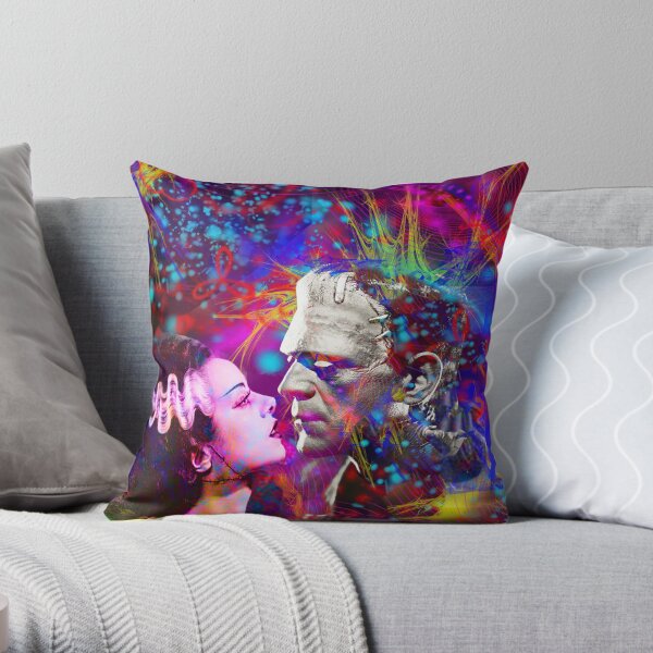 Frankenstein`s Bride Throw Pillow