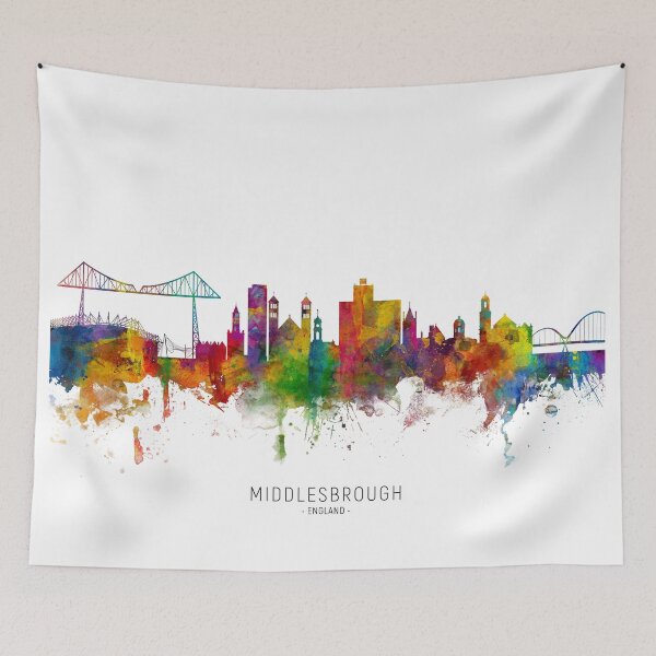 Item preview, Middlesbrough England Skyline designed and sold by ArtPrints.