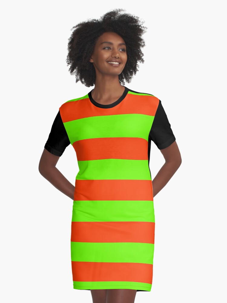 bright neon orange dress