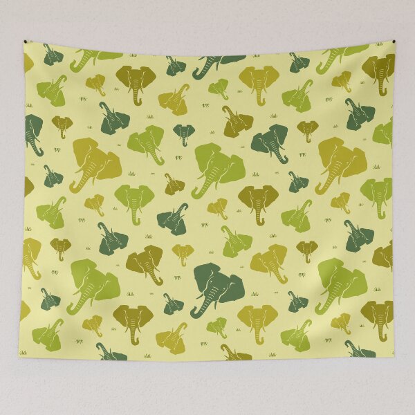 Item preview, Elephants. Seamless pattern. Green. designed and sold by floraaplus.
