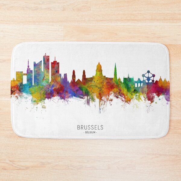 Item preview, Brussels Belgium Skyline designed and sold by ArtPrints.