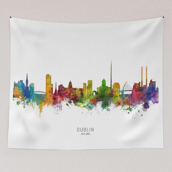 Aperçu de l'œuvre Dublin Ireland Skyline créée et vendue par ArtPrints.