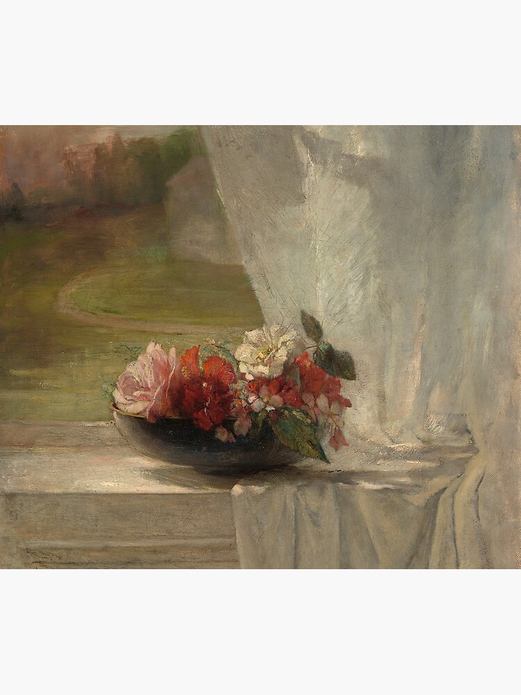 Flowers on a Window Ledge Oil Painting by John La Farge by podartist