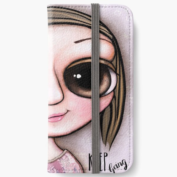 Little child big eyes and the pug iPhone Wallet