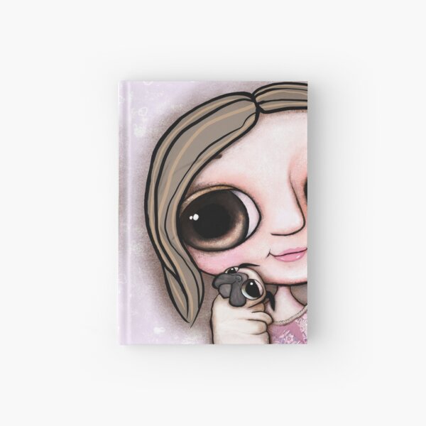 Little child big eyes and the pug Hardcover Journal
