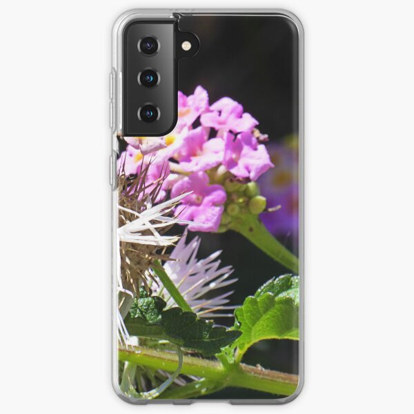 Blooms and black Samsung Galaxy Soft Case