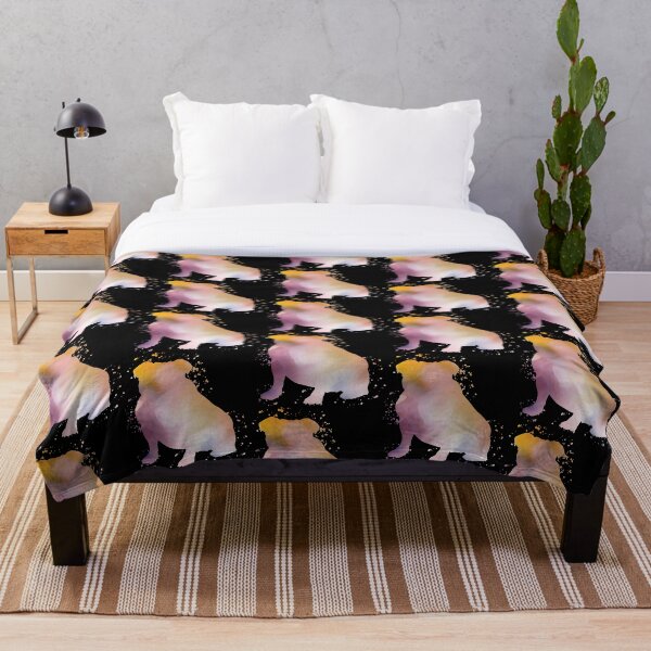 Item preview, Bulldog Watercolor Silhouette Dark designed and sold by PawsitiveGifts.