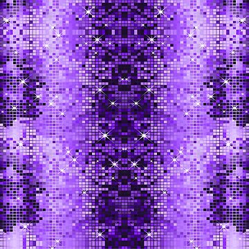 Artwork thumbnail, Image of Purple Metallic Sequence Look Geometric Glitter Pattern by artonwear
