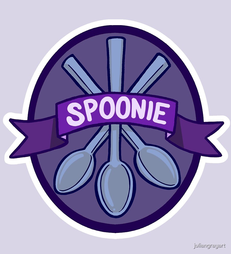 "Spoonie (Chronic Illness) Logo" by juliangrayart Redbubble