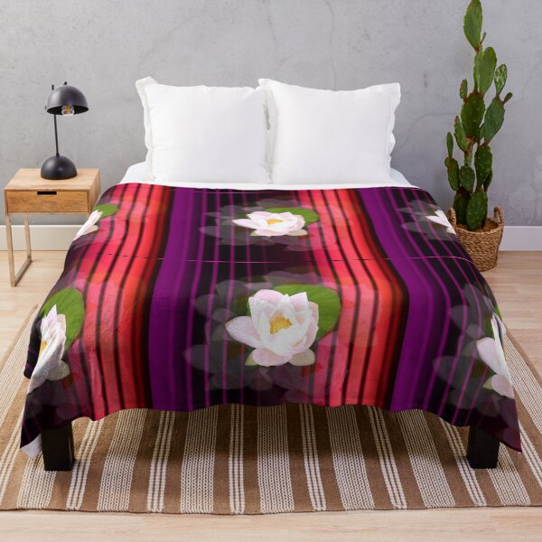 Item preview, Red Stripe and Lotus flower designed and sold by Red bubble Artist.