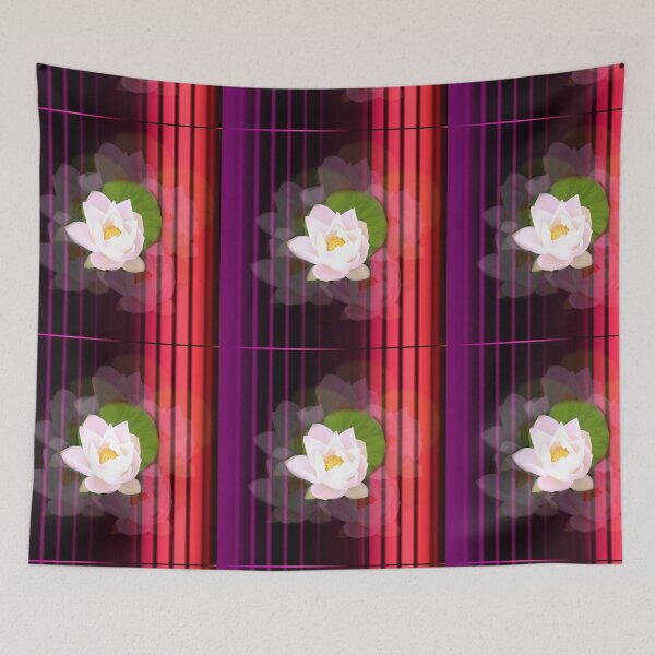 Item preview, Red Stripe and Lotus flower designed and sold by Red bubble Artist.