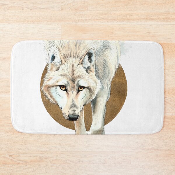 Item preview, Wolf walk watercolor painting designed and sold by Petrún Sigurðardóttir.