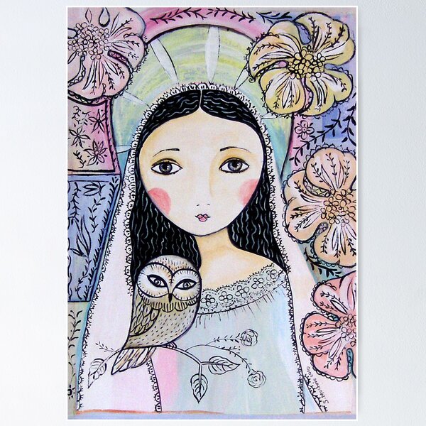 Item preview, Angel with owl designed and sold by sue mochrie.