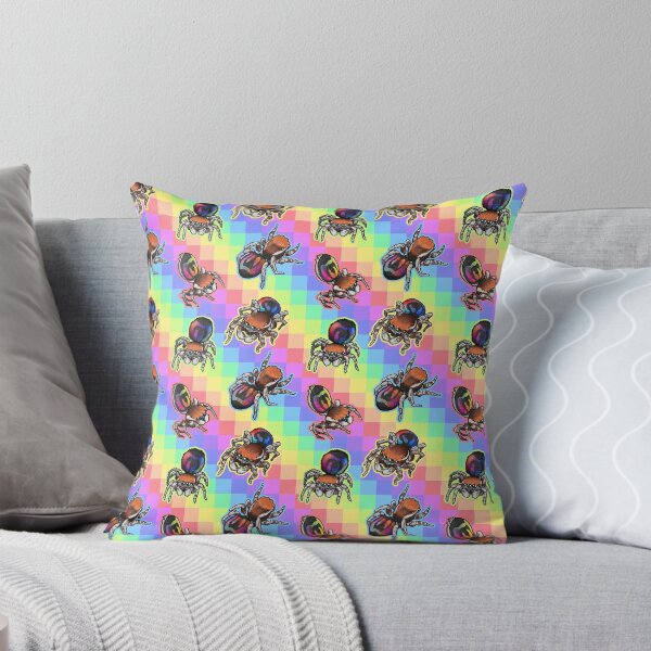 Item preview, Rainbow Jumping Spider Tiles designed and sold by RacieB.