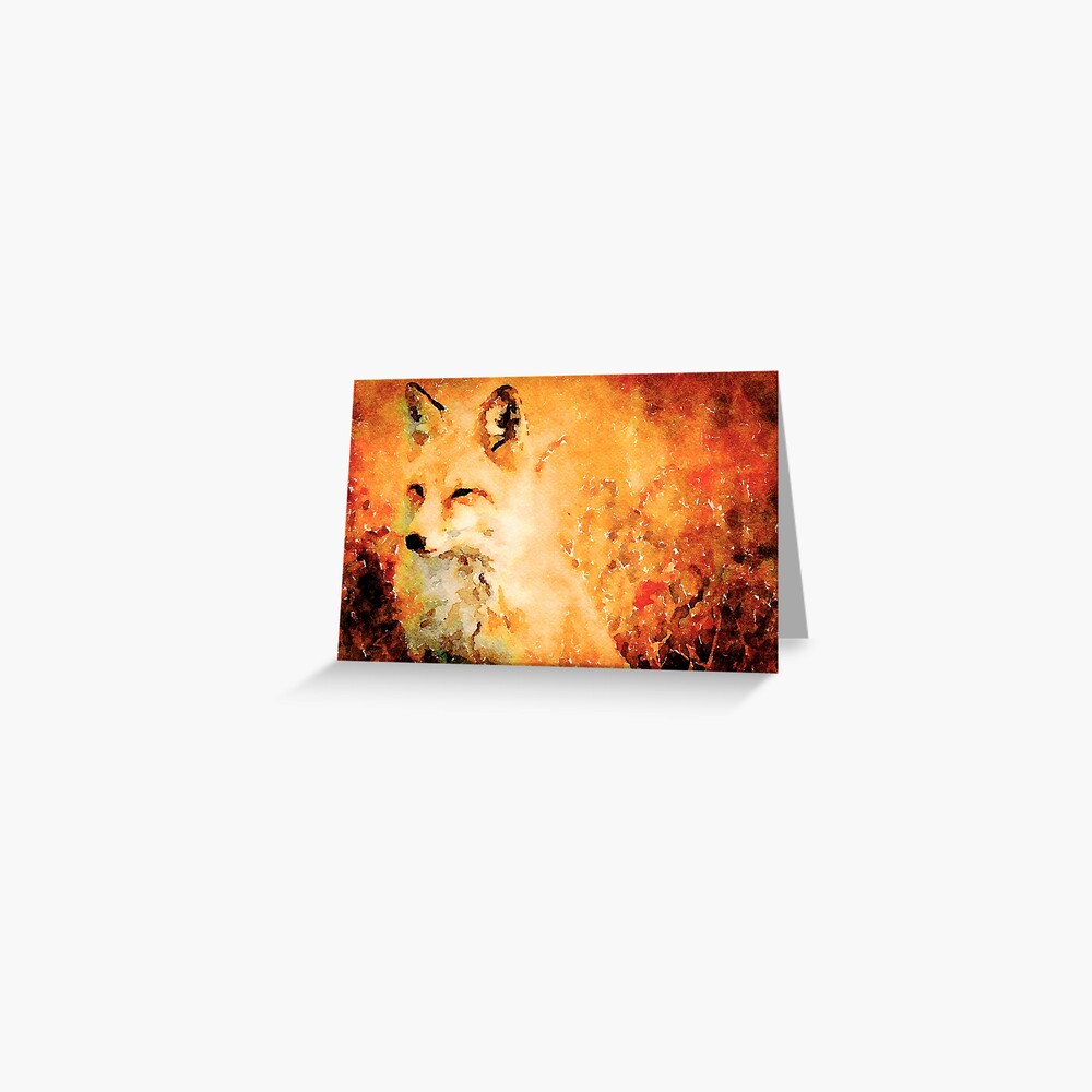 Orange Fox Greeting Card