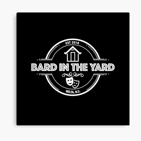 Bard in the Yard (Delta) White Logo Canvas Print