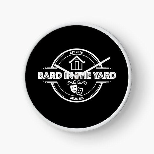 Bard in the Yard (Delta) White Logo Clock
