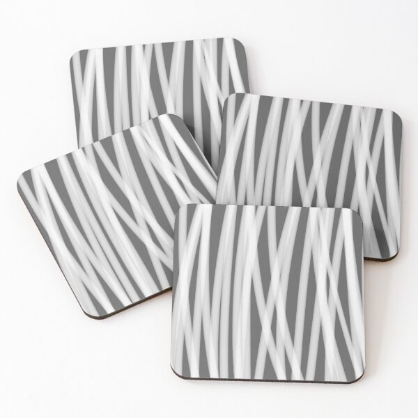 Item preview, Urban Minimalist Industrial Monochrome Abstract Reed Closeup in White on Grey.  designed and sold by kierkegaard.