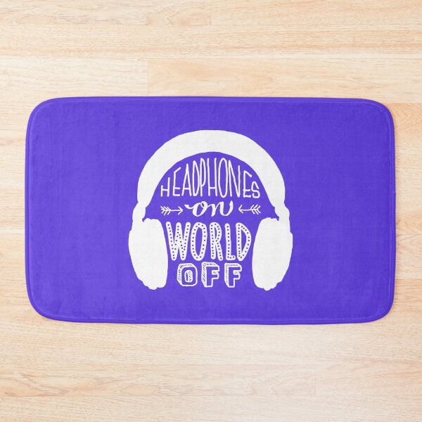 Item preview, white headphones on world off  designed and sold by daisydebby.