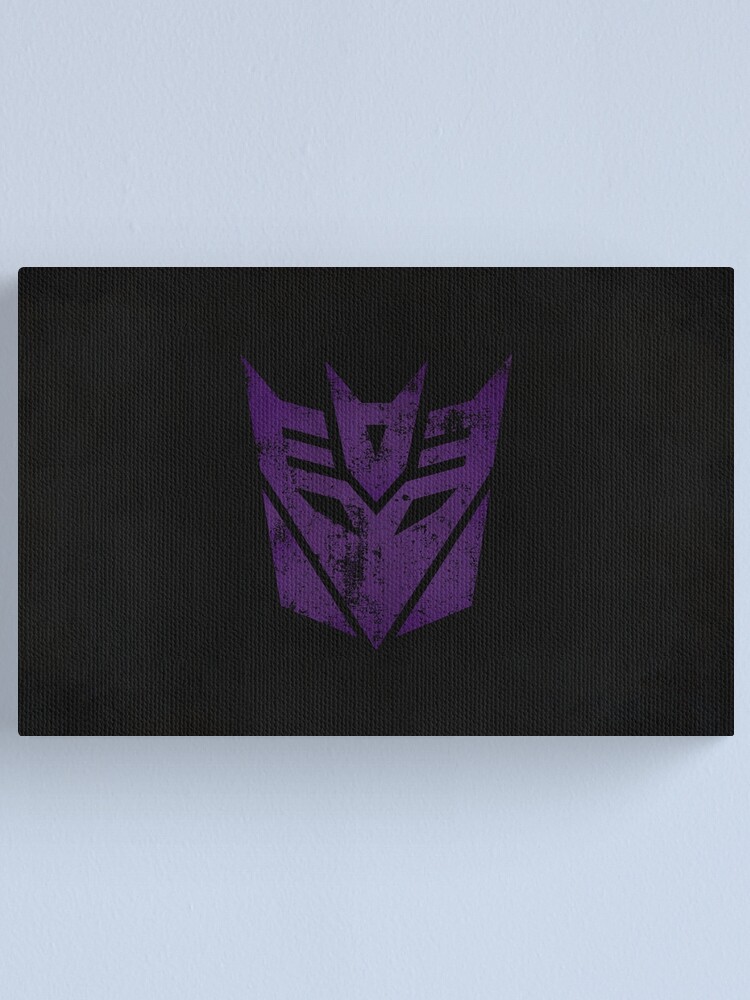 Alternate view of Decepticons Logo · Distressed Canvas Print