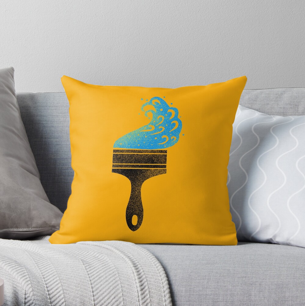 paintbrush Throw Pillow