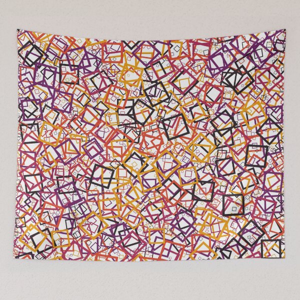Item preview, Abstract Generative Art color distributed donut squares polygons background illustration designed and sold by IuriiVlasenko.