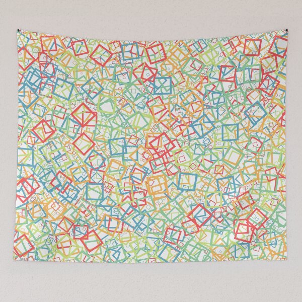 Item preview, Abstract Generative Art color distributed donut squares polygons background illustration designed and sold by IuriiVlasenko.